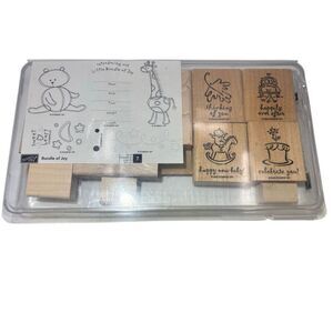 Stampin’ Up! Rubber Stamp Set – Bundle of Joy + Mixed Sentiments (7-Piece Set)